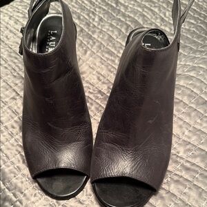 Lauren Ralph Lauren Black Peep Toe Heels